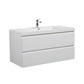 Laviva 313AUR-36GPW-GW Laviva Aurora 36" Glossy Polar White Wall Hung Bathroom Vanity with White Acrylic Countertop 313AUR-36GPW-GW