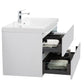 Laviva 313AUR-36GPW-GW Laviva Aurora 36" Glossy Polar White Wall Hung Bathroom Vanity with White Acrylic Countertop 313AUR-36GPW-GW