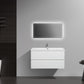 Laviva 313AUR-36GPW-GW Laviva Aurora 36" Glossy Polar White Wall Hung Bathroom Vanity with White Acrylic Countertop 313AUR-36GPW-GW