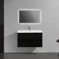 Laviva 313AUR-36MMB-GW Laviva Aurora 36" Matte Midnight Black Wall Hung Bathroom Vanity with White Acrylic Countertop 313AUR-36MMB-GW