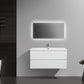 Laviva 313AUR-42GPW-GW Laviva Aurora 42" Glossy Polar White Wall Hung Bathroom Vanity with White Acrylic Countertop 313AUR-42GPW-GW