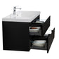 Laviva 313AUR-42MMB-GW Laviva Aurora 42" Matte Midnight Black Wall Hung Bathroom Vanity with White Acrylic Countertop 313AUR-42MMB-GW