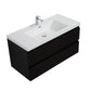 Laviva 313AUR-42MMB-GW Laviva Aurora 42" Matte Midnight Black Wall Hung Bathroom Vanity with White Acrylic Countertop 313AUR-42MMB-GW