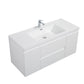 Laviva 313AUR-48GPW-GW Laviva Aurora 48" Glossy Polar White Wall Hung Bathroom Vanity with White Acrylic Countertop 313AUR-48GPW-GW