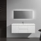 Laviva 313AUR-60CGPW-GW Laviva Aurora 60" Glossy Polar White Wall Hung Single Sink Bathroom Vanity with White Acrylic Countertop 313AUR-60CGPW-GW