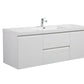 Laviva 313AUR-60CGPW-GW Laviva Aurora 60" Glossy Polar White Wall Hung Single Sink Bathroom Vanity with White Acrylic Countertop 313AUR-60CGPW-GW