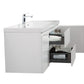 Laviva 313AUR-60CGPW-GW Laviva Aurora 60" Glossy Polar White Wall Hung Single Sink Bathroom Vanity with White Acrylic Countertop 313AUR-60CGPW-GW