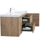 Laviva 313AUR-60CSO-GW Laviva Aurora 60" Sonoma Oak Wall Hung Single Sink Bathroom Vanity with White Acrylic Countertop 313AUR-60CSO-GW