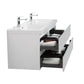 Laviva 313AUR-60DGPW-GW Laviva Aurora 60" Glossy Polar White Wall Hung Double Sink Bathroom Vanity with White Acrylic Countertop 313AUR-60DGPW-GW