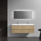 Laviva 313AUR-60DSO-GW Laviva Aurora 60" Sonoma Oak Wall Hung Double Sink Bathroom Vanity with White Acrylic Countertop 313AUR-60DSO-GW