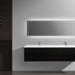 Laviva 313AUR-84DMMB-GW Laviva Aurora 84" Matte Midnight Black Wall Hung Double Sink Bathroom Vanity with White Acrylic Countertop 313AUR-84DMMB-GW