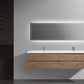 Laviva 313AUR-84DSO-GW Laviva Aurora 84" Sonoma Oak Wall Hung Double Sink Bathroom Vanity with White Acrylic Countertop 313AUR-84DSO-GW