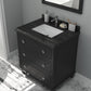 Laviva 313DVN-30E-BW Laviva Luna 30" Espresso Bathroom Vanity with Black Wood Marble Countertop 313DVN-30E-BW