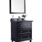 Laviva 313DVN-30E-BW Laviva Luna 30" Espresso Bathroom Vanity with Black Wood Marble Countertop 313DVN-30E-BW