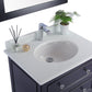 Laviva 313DVN-30E-PW Laviva Luna 30" Espresso Bathroom Vanity with Pure White Phoenix Stone Countertop 313DVN-30E-PW