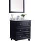 Laviva 313DVN-30E-PW Laviva Luna 30" Espresso Bathroom Vanity with Pure White Phoenix Stone Countertop 313DVN-30E-PW