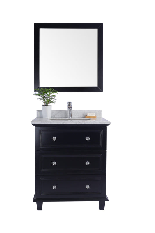 Laviva 313DVN-30E-WC Laviva Luna 30" Espresso Bathroom Vanity with White Carrara Marble Countertop 313DVN-30E-WC