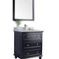 Laviva 313DVN-30E-WC Laviva Luna 30" Espresso Bathroom Vanity with White Carrara Marble Countertop 313DVN-30E-WC