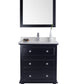 Laviva 313DVN-30E-WQ Laviva Luna 30" Espresso Bathroom Vanity with White Quartz  Countertop 313DVN-30E-WQ