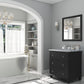 Laviva 313DVN-30E-WS Laviva Luna 30" Espresso Bathroom Vanity with White Stripes Marble Countertop 313DVN-30E-WS