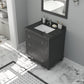 Laviva 313DVN-30G-BW Laviva Luna 30" Maple Gray Bathroom Vanity with Black Wood Marble Countertop 313DVN-30G-BW