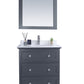 Laviva 313DVN-30G-PW Laviva Luna 30" Maple Gray Bathroom Vanity with Pure White Phoenix Stone Countertop 313DVN-30G-PW