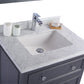 Laviva 313DVN-30G-WC Laviva Luna 30" Maple Gray Bathroom Vanity with White Carrara Marble Countertop 313DVN-30G-WC