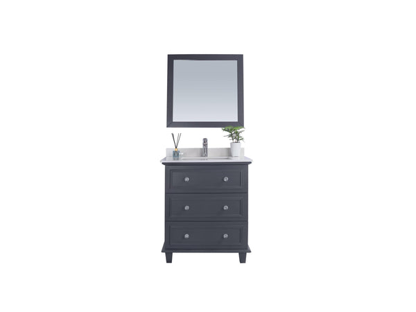 Laviva 313DVN-30G-WQ Laviva Luna 30 Maple Gray Bathroom Vanity with White Quartz Countertop 313DVN-30G-WQ