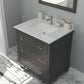 Laviva 313DVN-30G-WQ Laviva Luna 30" Maple Gray Bathroom Vanity with White Quartz Countertop 313DVN-30G-WQ