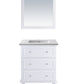 Laviva 313DVN-30W-MW Laviva Luna 30" White Bathroom Vanity with Matte White VIVA Stone Solid Surface Countertop 313DVN-30W-MW