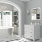 Laviva 313DVN-30W-PW Laviva Luna 30" White Bathroom Vanity with Pure White Phoenix Stone Countertop 313DVN-30W-PW