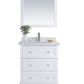 Laviva 313DVN-30W-WC Laviva Luna 30" White Bathroom Vanity with White Carrara Marble Countertop 313DVN-30W-WC