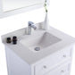 Laviva 313DVN-30W-WQ Laviva Luna 30" White Bathroom Vanity with White Quartz Countertop 313DVN-30W-WQ