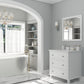 Laviva 313DVN-30W-WQ Laviva Luna 30" White Bathroom Vanity with White Quartz Countertop 313DVN-30W-WQ