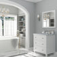 Laviva 313DVN-30W-WS Laviva Luna 30" White Bathroom Vanity with White Stripes Marble Countertop 313DVN-30W-WS