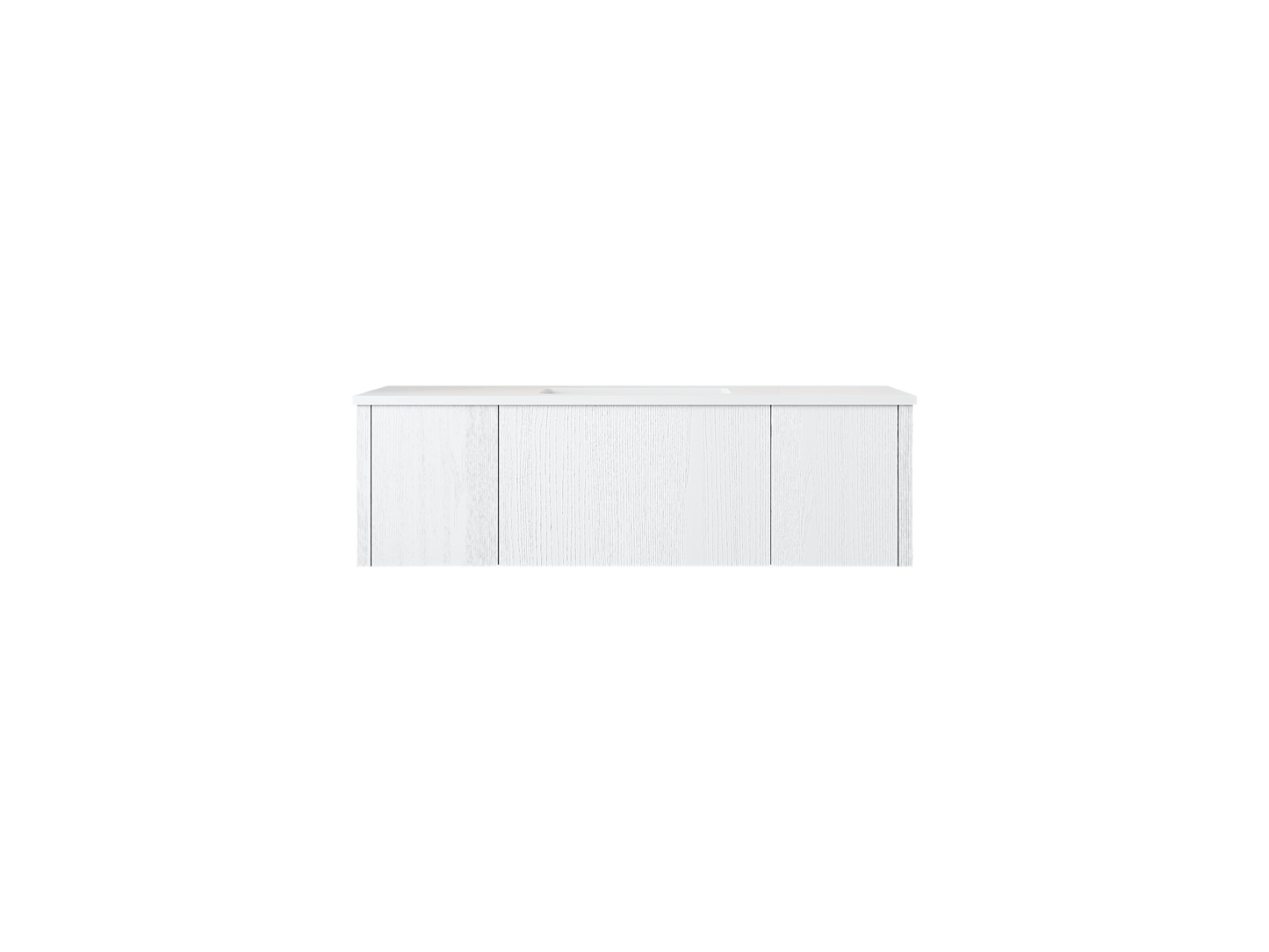 Laviva 313LGN-48AW-MW Laviva Legno 48" Alabaster White Bathroom Vanity with Matte White VIVA Stone Solid Surface Countertop 313LGN-48AW-MW