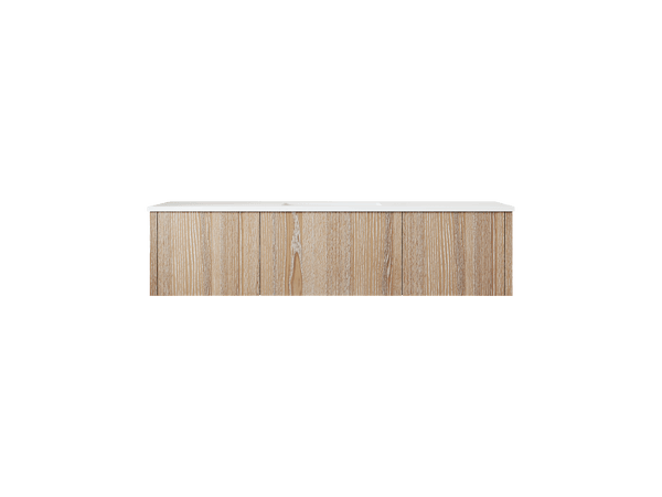 Laviva 313LGN-60CWG-MW Laviva Legno 60 Weathered Gray Single Sink Bathroom Vanity with Matte White VIVA Stone Solid Surface Countertop 313LGN-60CWG-MW