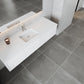 Laviva 313LGN-66AW-MW Laviva Legno 66" Alabaster White Bathroom Vanity with Matte White VIVA Stone Solid Surface Countertop 313LGN-66AW-MW