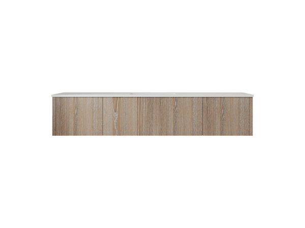 Laviva 313LGN-72CWG-MW Laviva Legno 72 Weathered Gray Single Sink Bathroom Vanity with Matte White VIVA Stone Solid Surface Countertop 313LGN-72CWG-MW