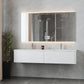 Laviva 313LGN-72DAW-MW Laviva Legno 72" Alabaster White Double Sink Bathroom Vanity with Matte White VIVA Stone Solid Surface Countertop 313LGN-72DAW-MW