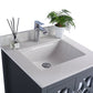 Laviva 313MKSH-24G-WQ Laviva Mediterraneo 24" Gray Bathroom Vanity with White Quartz Countertop 313MKSH-24G-WQ