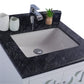 Laviva 313MKSH-24W-BW Laviva Mediterraneo 24" White Bathroom Vanity with Black Wood Marble Countertop 313MKSH-24W-BW