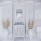 Laviva 313MKSH-24W-WS Laviva Mediterraneo 24" White Bathroom Vanity with White Stripes Marble Countertop 313MKSH-24W-WS