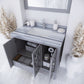 Laviva 313MKSH-36G-WS Laviva Mediterraneo 36" Gray Bathroom Vanity with White Stripes Marble Countertop 313MKSH-36G-WS