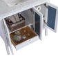 Laviva 313MKSH-36W-WC Laviva Mediterraneo 36" White Bathroom Vanity with White Carrara Marble Countertop 313MKSH-36W-WC