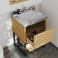 Laviva 313SMR-24CO-WS Laviva Alto 24" California White Oak Bathroom Vanity with White Stripes Marble Countertop 313SMR-24CO-WS