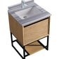 Laviva 313SMR-24CO-WS Laviva Alto 24" California White Oak Bathroom Vanity with White Stripes Marble Countertop 313SMR-24CO-WS