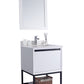 Laviva 313SMR-24W-WQ Laviva Alto 24" White Bathroom Vanity with White Quartz Countertop 313SMR-24W-WQ