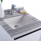 Laviva 313SMR-24W-WS Laviva Alto 24" White Bathroom Vanity with White Stripes Marble Countertop 313SMR-24W-WS