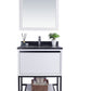 Laviva 313SMR-30W-BW Laviva Alto 30" White Bathroom Vanity with Black Wood Marble Countertop 313SMR-30W-BW